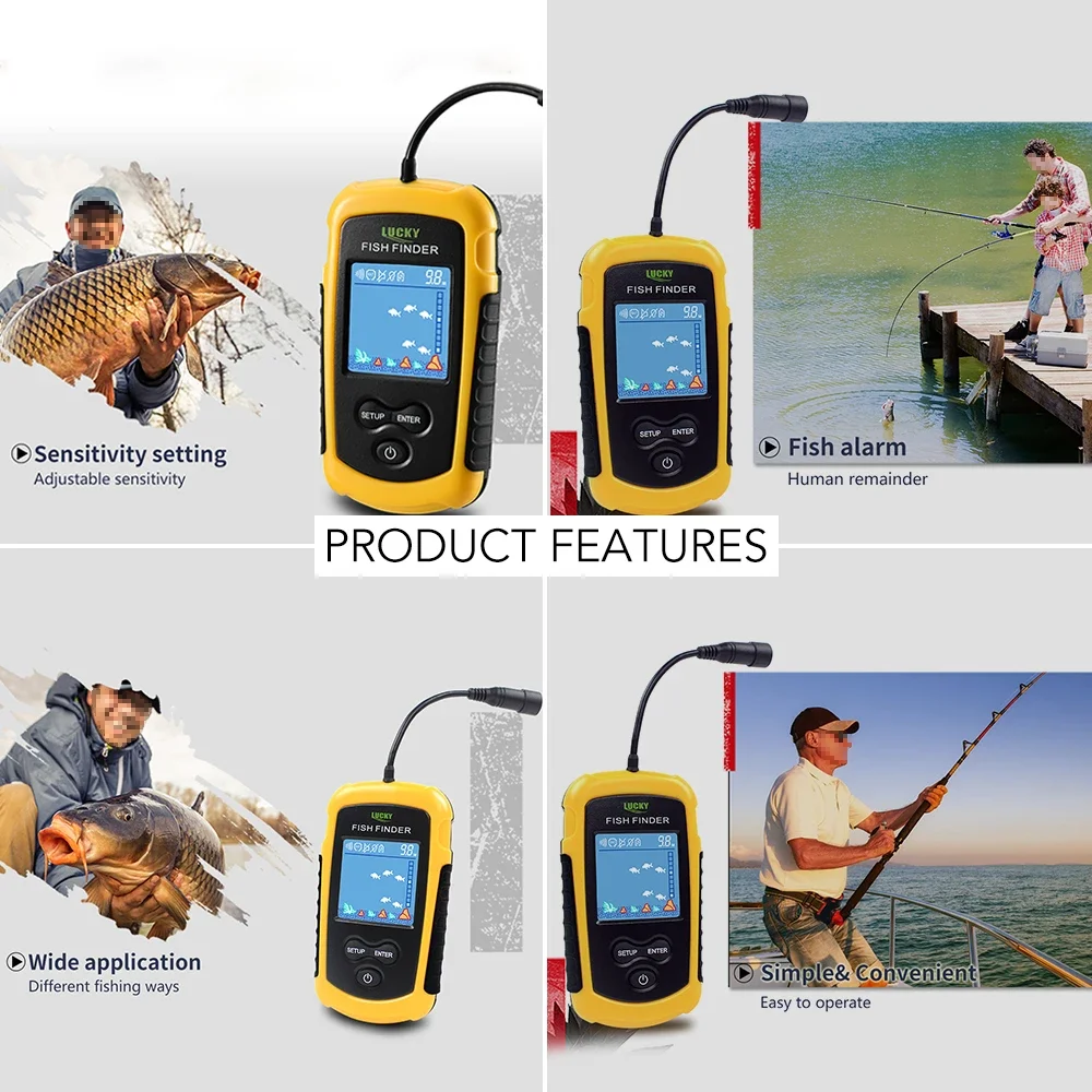Penemu ikan berkabel portabel  - Fish Finder Portable ulasan dan harga