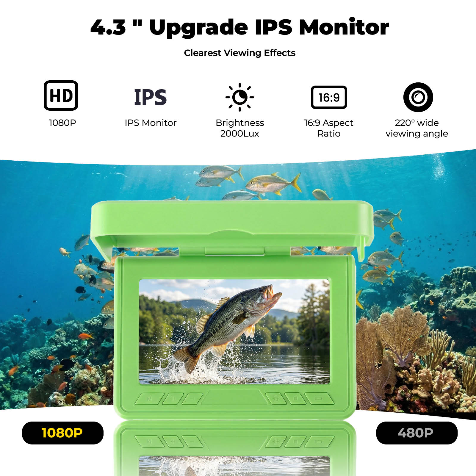 Pencari Ikan Visual Bawah Air  - Fish Finder Portable ulasan dan harga