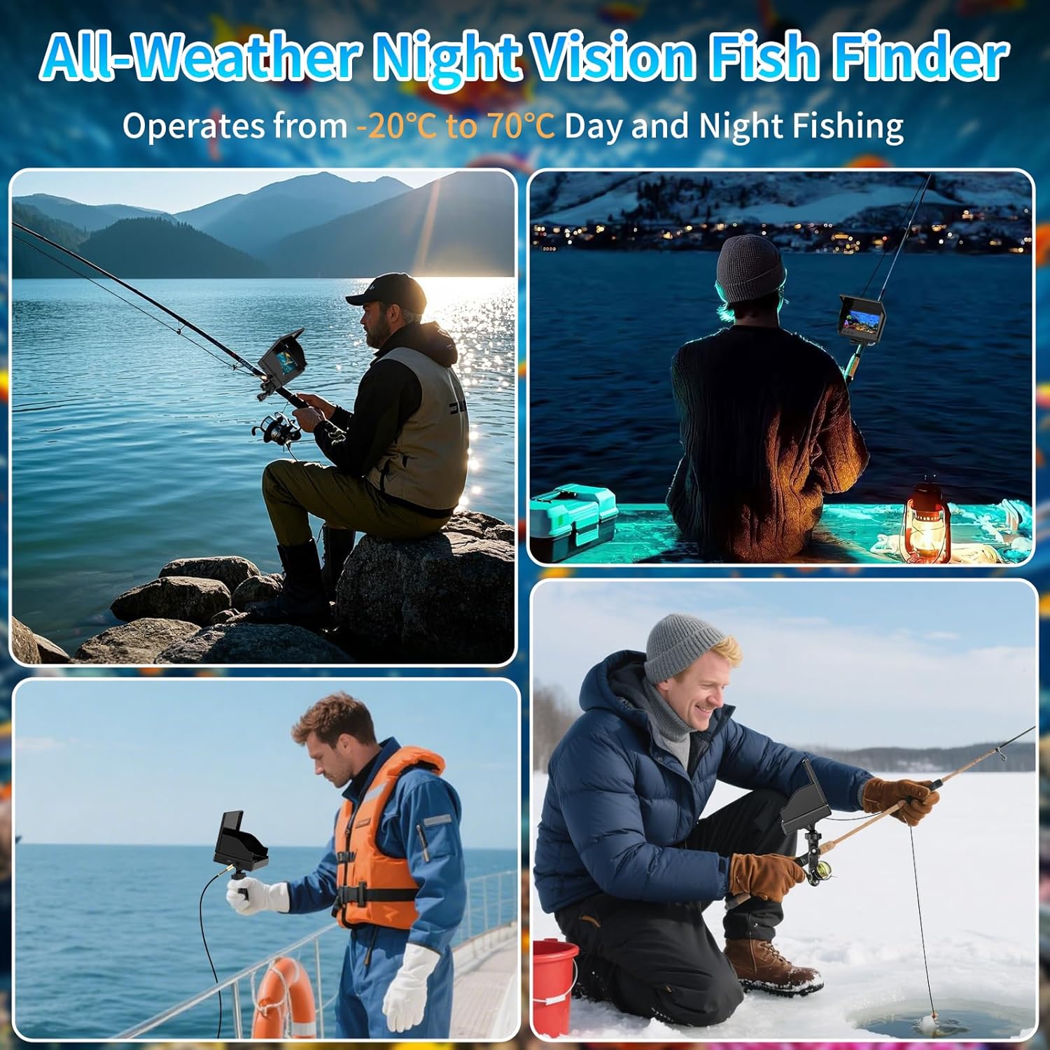 Pencari Kedalaman Ikan Portabe - Fish Finder Portable ulasan dan harga