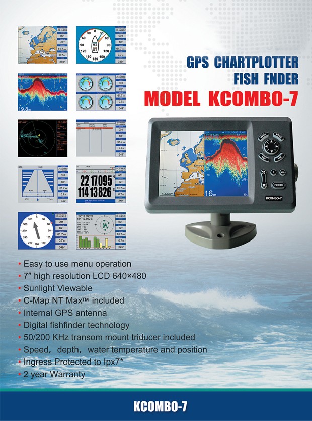 Kcombo-7 7 inci ONWA GPS Plott - Fish Finder Gps ulasan dan harga