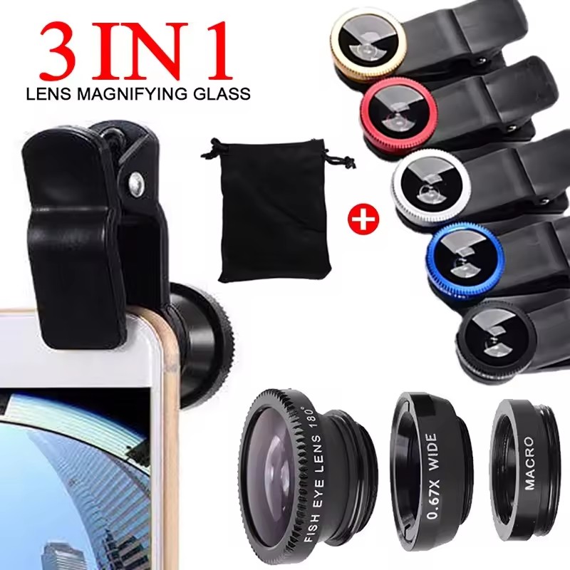Lensa Ponsel Fisheye 3 in 1 0. - Fishing Camera ulasan dan harga